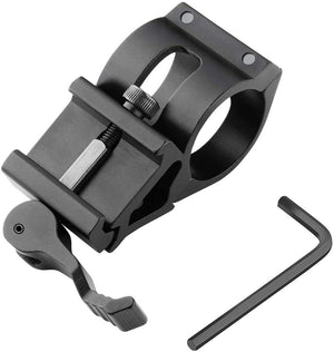 White Smoke Quick Detach 25.4mm Aluminum Scope Mount – Universal Laser & Optic Holder (Black Finish) INDIAN SLINGSHOT
