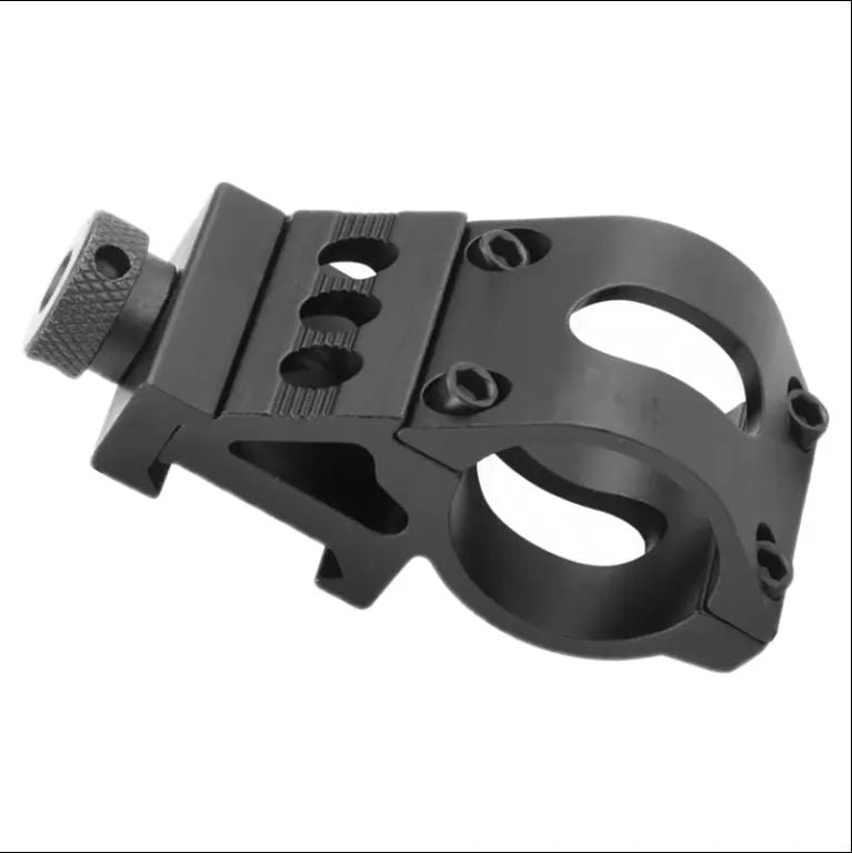 White Smoke Quick Detach 25.4mm Aluminum Scope Mount – Universal Laser & Optic Holder (Black Finish) INDIAN SLINGSHOT