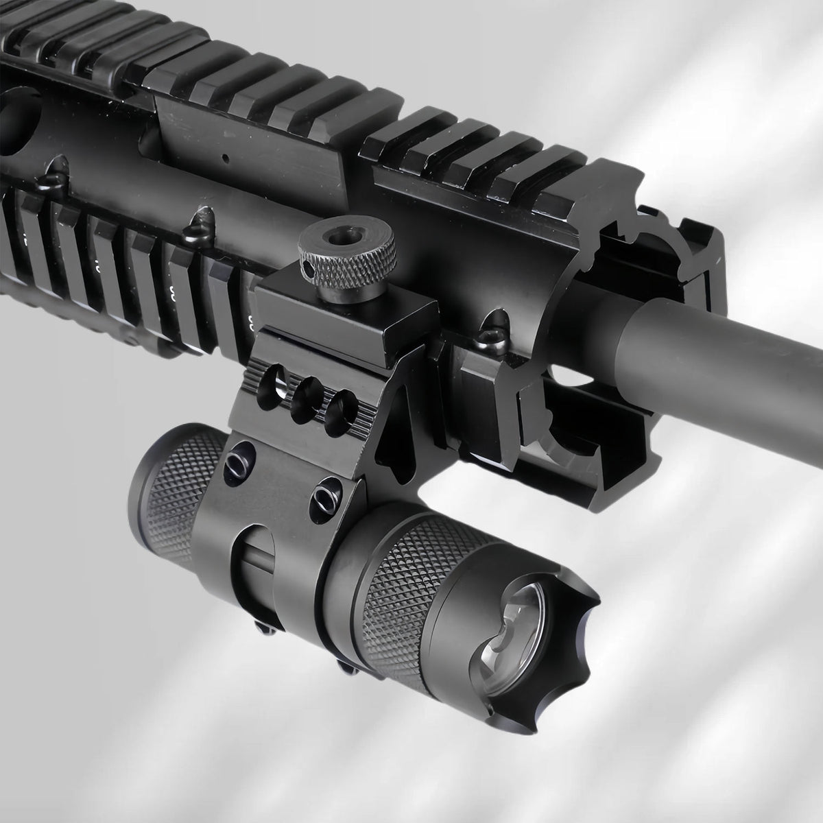 Light Gray Quick Detach 25.4mm Aluminum Scope Mount – Universal Laser & Optic Holder (Black Finish) INDIAN SLINGSHOT