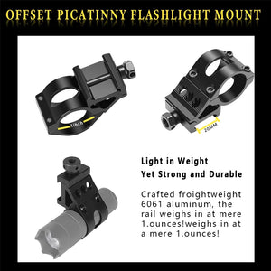 White Smoke Quick Detach 25.4mm Aluminum Scope Mount – Universal Laser & Optic Holder (Black Finish) INDIAN SLINGSHOT