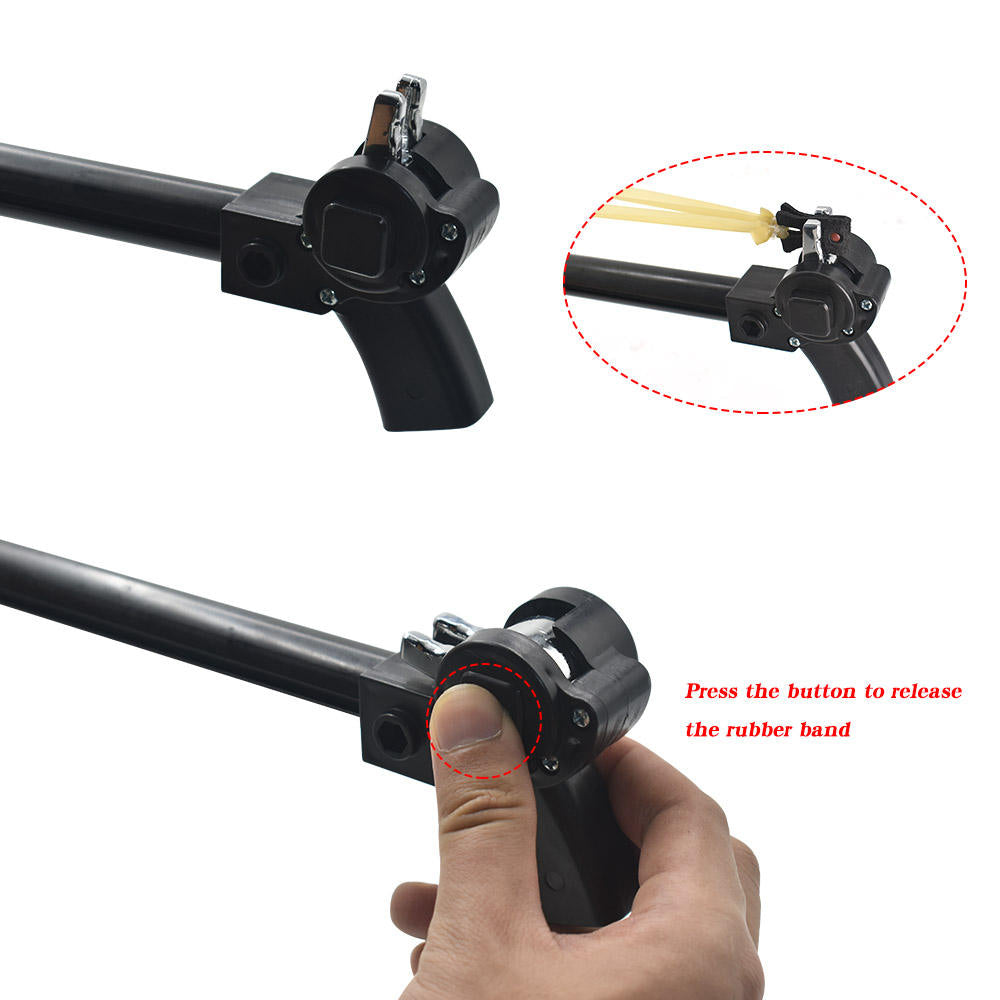 White Smoke RANGER ELITE Retractable Laser Slingshot with Telescopic Handle and High Elastic Band MARKSMAN