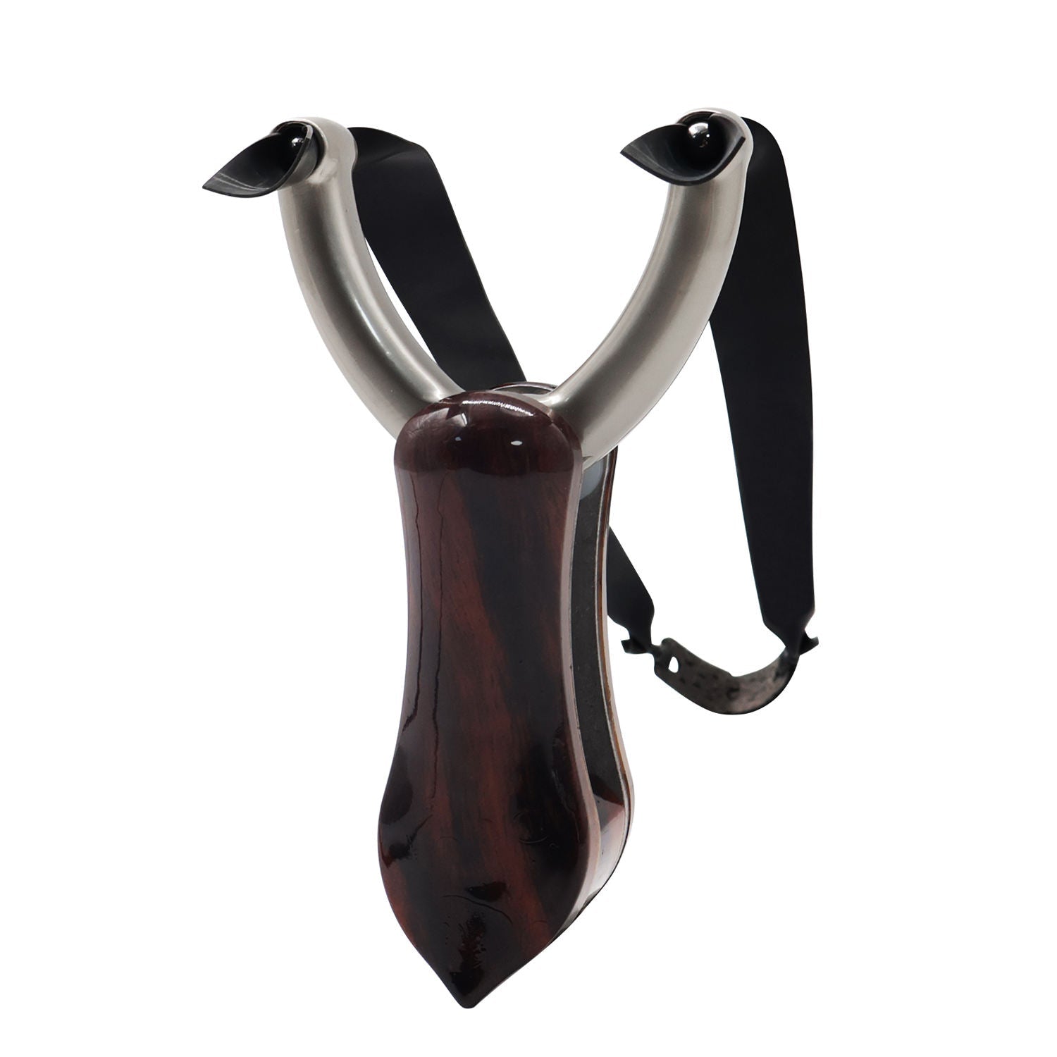 White Smoke ROYAL FANG Foldable Zinc Alloy & Wood Slingshot INDIAN SLINGSHOT