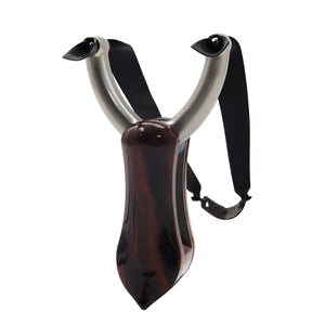 White Smoke ROYAL FANG Foldable Zinc Alloy & Wood Slingshot INDIAN SLINGSHOT