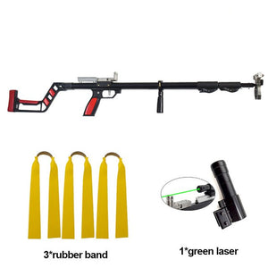 Dark Slate Gray RS-X9 Telescopic Durable and powerful Fishing Slingshot with Laser Precision Target Slingshot Shooting Game and Fishing MARKSMAN