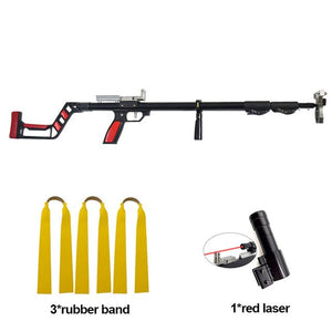 Dark Slate Gray RS-X9 Telescopic Durable and powerful Fishing Slingshot with Laser Precision Target Slingshot Shooting Game and Fishing MARKSMAN