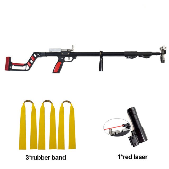 Dark Slate Gray RS-X9 Telescopic Durable and powerful Fishing Slingshot with Laser Precision Target Slingshot Shooting Game and Fishing MARKSMAN
