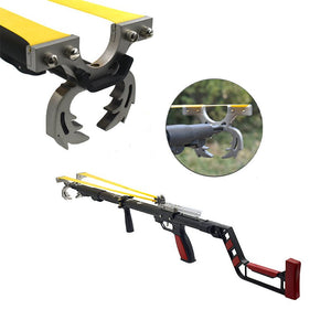 Dark Slate Gray RS-X9 Telescopic Durable and powerful Fishing Slingshot with Laser Precision Target Slingshot Shooting Game and Fishing MARKSMAN
