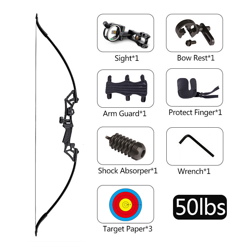 Pink 40-50 LBS Recurve Bow Archery Set INDIAN SLINGSHOT