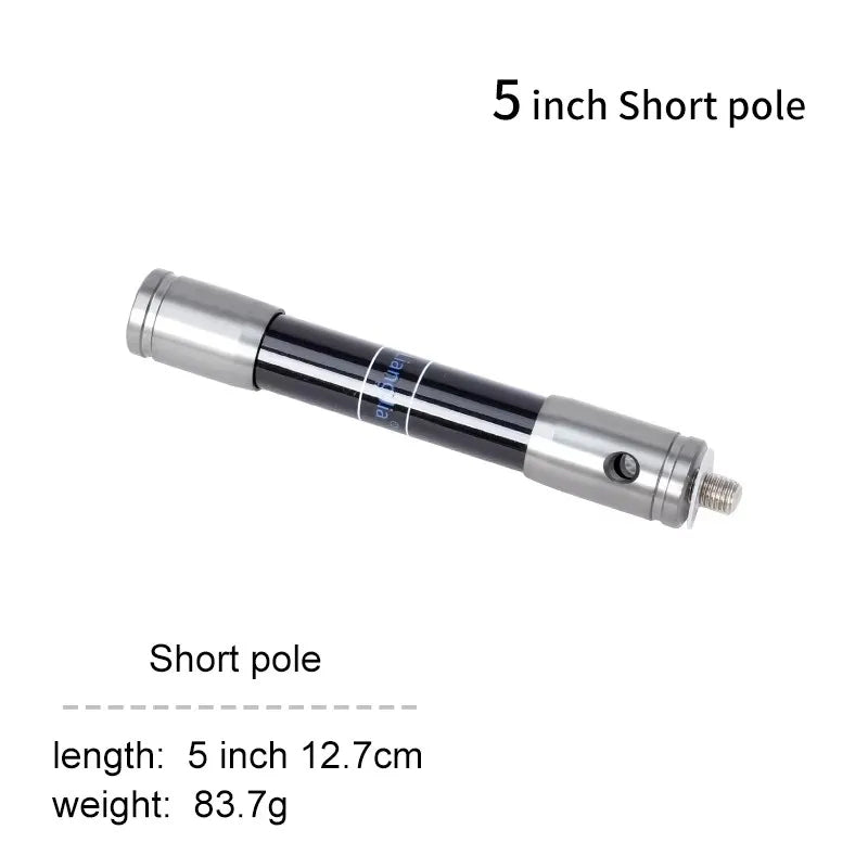 Gray SPG Recurve Bow Stabilizer Set – Carbon Fiber Balance Bar, Side Rods, Extender &amp; V Bar SPG