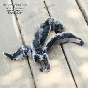 Light Gray SPG Recurve Bowstring Stabilizer | Rabbit Fur String Silencer (Pair) SPG