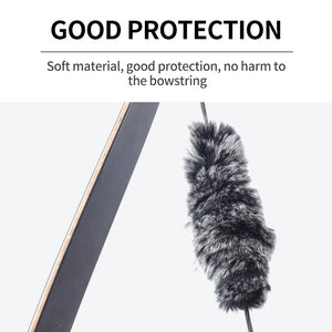 Dark Slate Gray SPG Recurve Bowstring Stabilizer | Rabbit Fur String Silencer (Pair) SPG