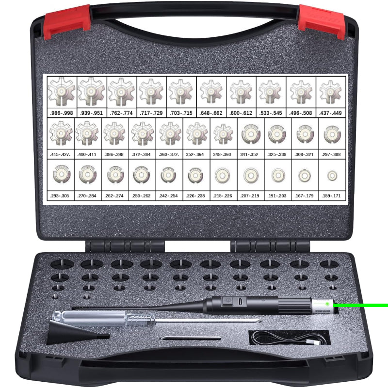 White Smoke Rechargeable Red & Green Laser Sight Kit with 32 Adapters INDIAN SLINGSHOT