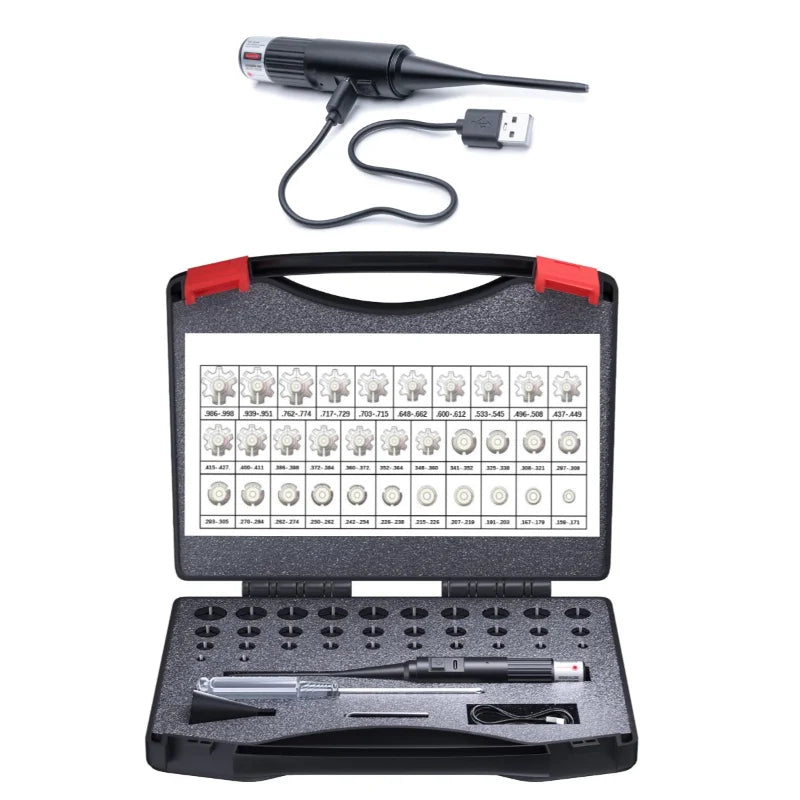 White Smoke Rechargeable Red & Green Laser Sight Kit with 32 Adapters INDIAN SLINGSHOT