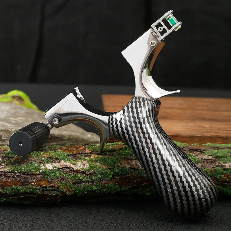 Black Resin-Plated Stainless Steel Slingshot – Outdoor Recreational Sports Frame INDIAN SLINGSHOT