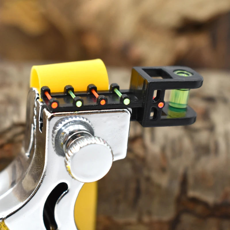 Dark Olive Green Single Screw Blue Portable Resin Strong Fiber Slingshot Toy With Sight Alignment – Outdoor Recreational Sling Tool MARKSMAN