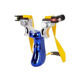 White Smoke Single Screw Blue Portable Resin Strong Fiber Slingshot Toy With Sight Alignment – Outdoor Recreational Sling Tool MARKSMAN