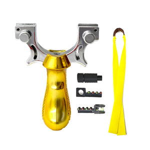 White Smoke Single Screw Yellow Portable Resin Strong Fiber Slingshot – Outdoor Recreational Sling Tool MARKSMAN