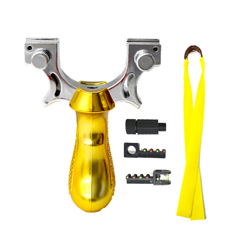 White Smoke Single Screw Yellow Portable Resin Strong Fiber Slingshot – Outdoor Recreational Sling Tool MARKSMAN