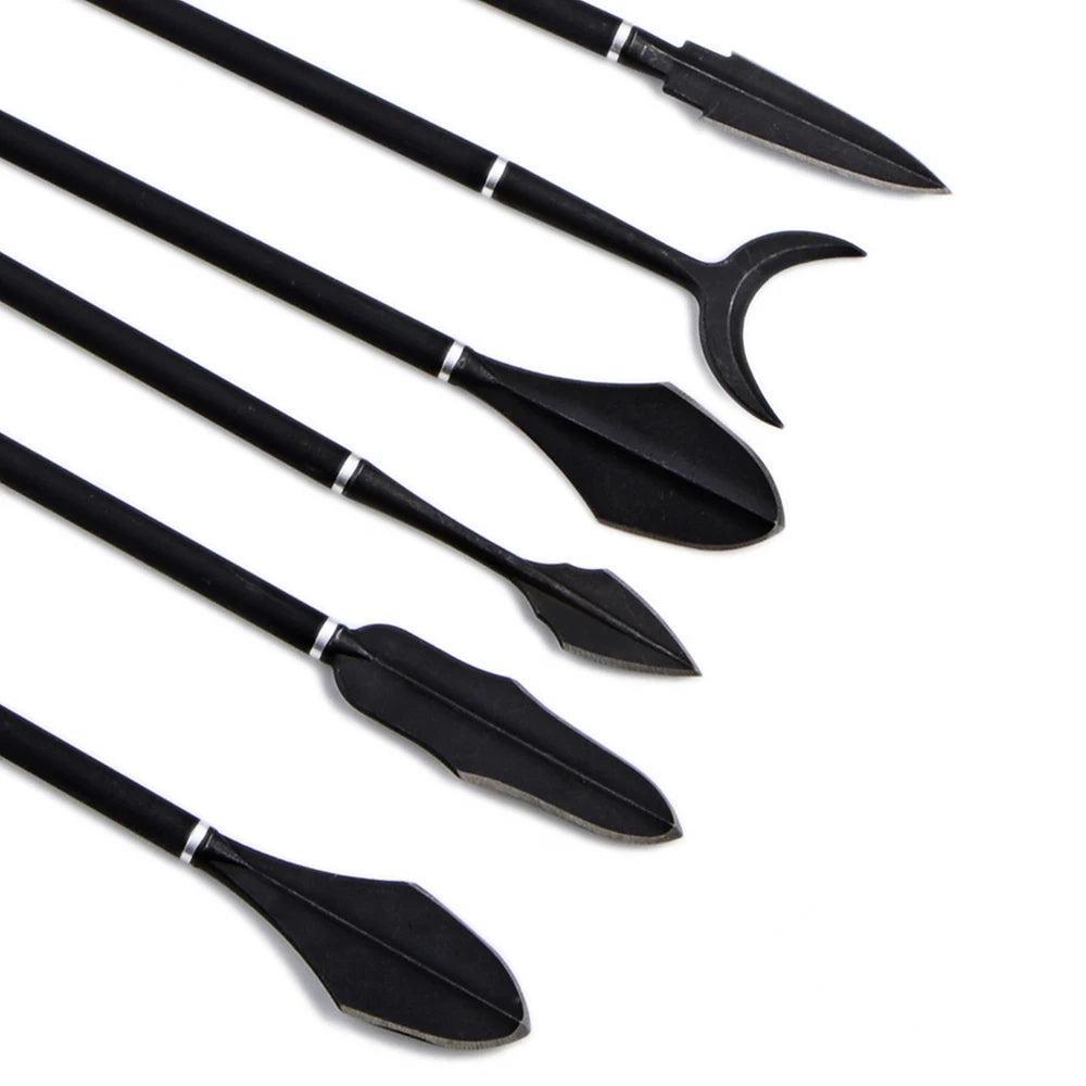 White Smoke Retro Arrow Broadhead 8/32 Universal Thread Carbon Steel Arrow Point Tips MARKSMAN