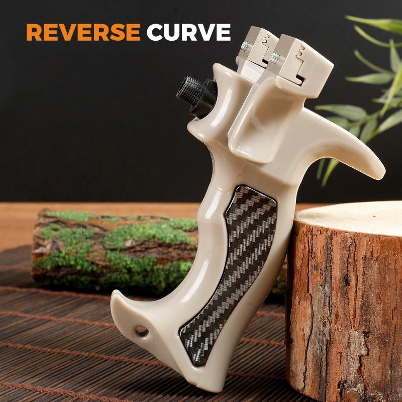 Black ReverseArc Resin Slingshot INDIAN SLINGSHOT