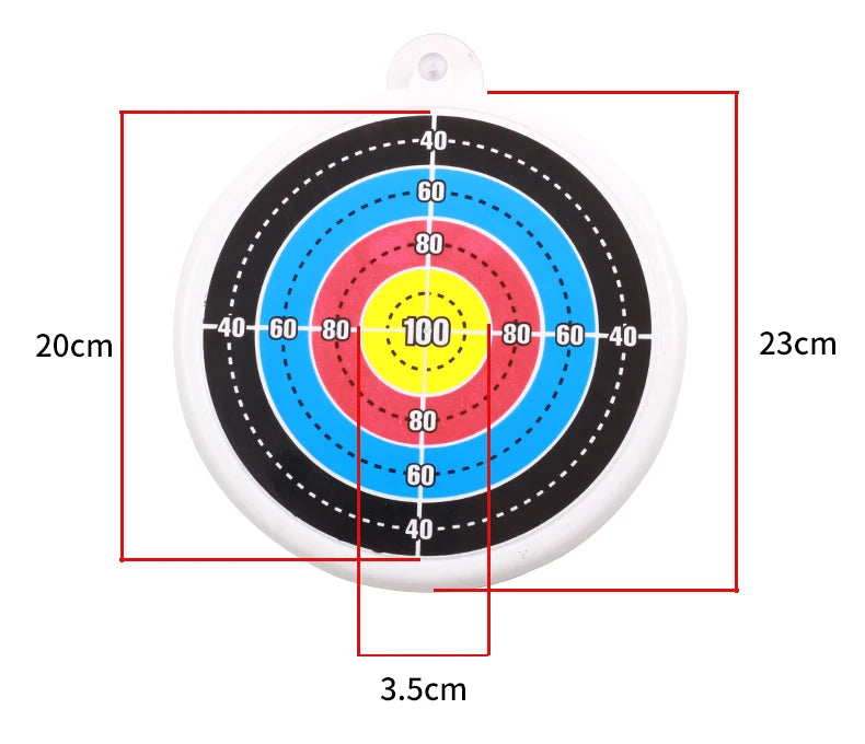 Lavender SPG 23cm Round Suction Archery Target | Safe ABS Practice Toy SPG