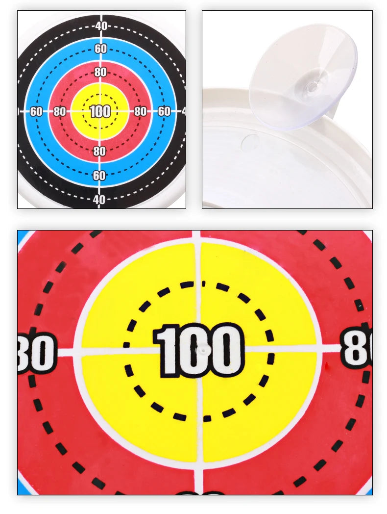 Lavender SPG 23cm Round Suction Archery Target | Safe ABS Practice Toy SPG