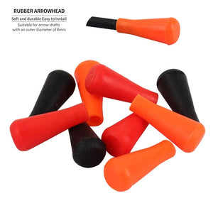 Black SPG Rubber Arrowhead 8mm Soft Safety Tip for Practice – 1pc SPG