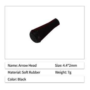 Black SPG Rubber Arrowhead 8mm Soft Safety Tip for Practice – 1pc SPG