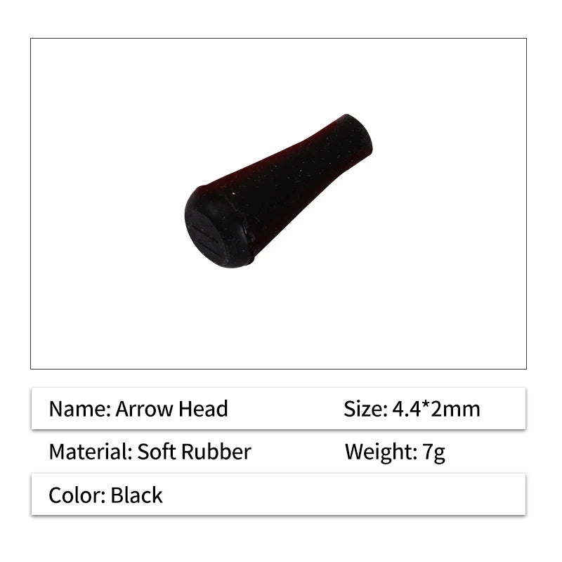 Black SPG Rubber Arrowhead 8mm Soft Safety Tip for Practice – 1pc SPG