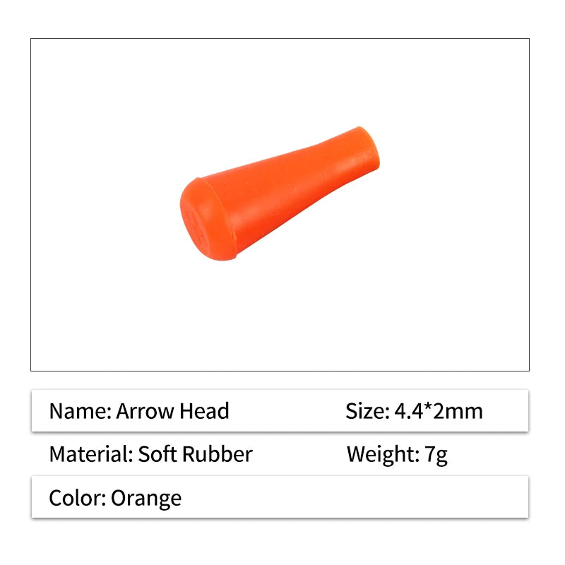Black SPG Rubber Arrowhead 8mm Soft Safety Tip for Practice – 1pc SPG