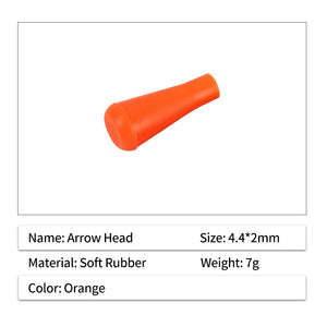 Black SPG Rubber Arrowhead 8mm Soft Safety Tip for Practice – 1pc SPG