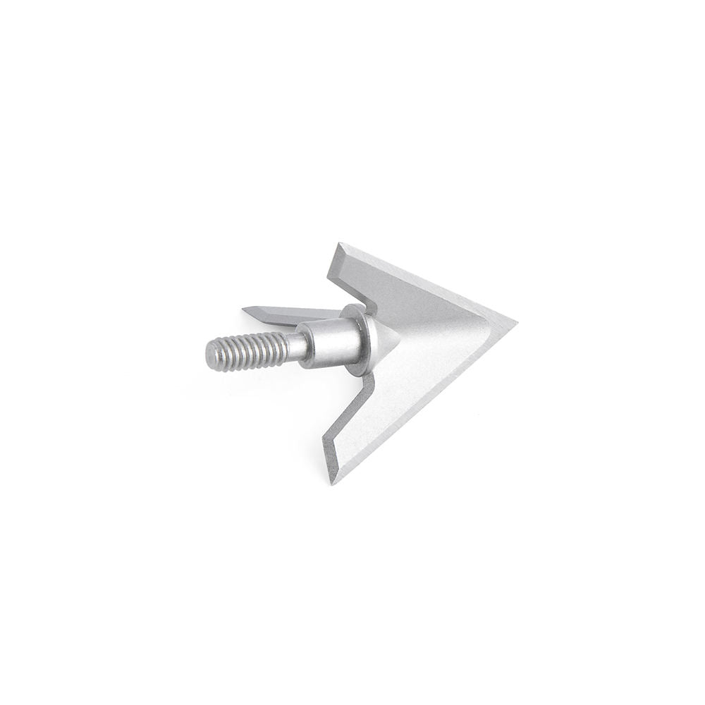 White Smoke S2/ S3 3-Blade Broadheads 100 Grain Aluminum Alloy Arrowheads for Compound Bow Archery Arrows (Pack of 2) MARKSMAN
