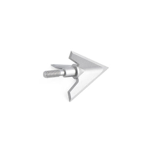 White Smoke S2/ S3 3-Blade Broadheads 100 Grain Aluminum Alloy Arrowheads for Compound Bow Archery Arrows (Pack of 2) MARKSMAN