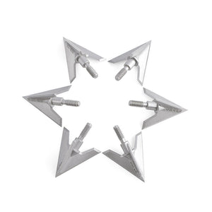 White Smoke S2/ S3 3-Blade Broadheads 100 Grain Aluminum Alloy Arrowheads for Compound Bow Archery Arrows (Pack of 2) MARKSMAN