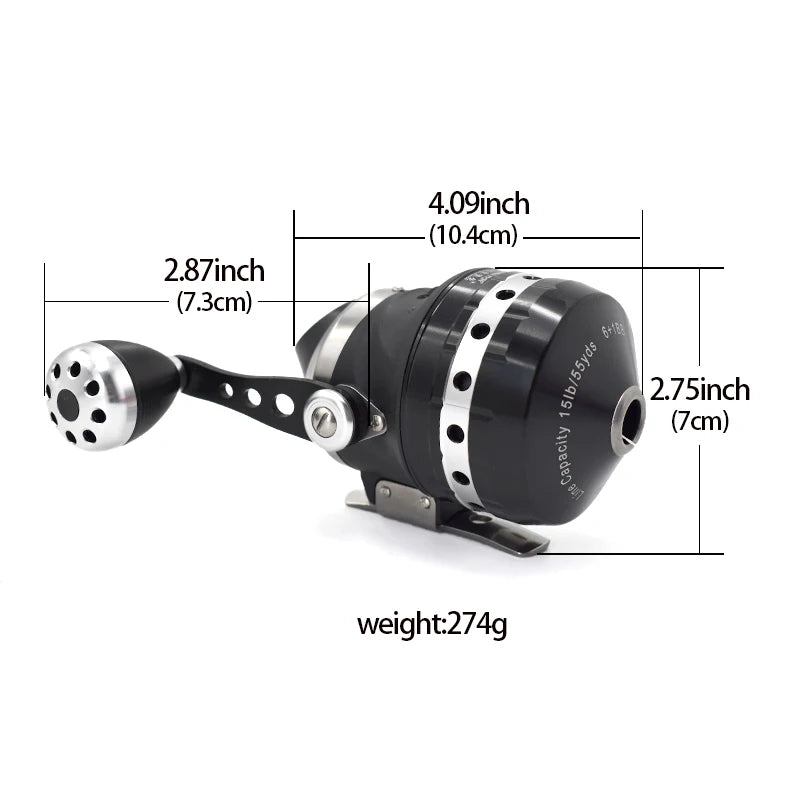 White Smoke SA30 Black Stainless Steel Fly Fishing Reel 3.6:1 Gear Ratio – Left & Right Hand Interchangeable Bait Reel MARKSMAN