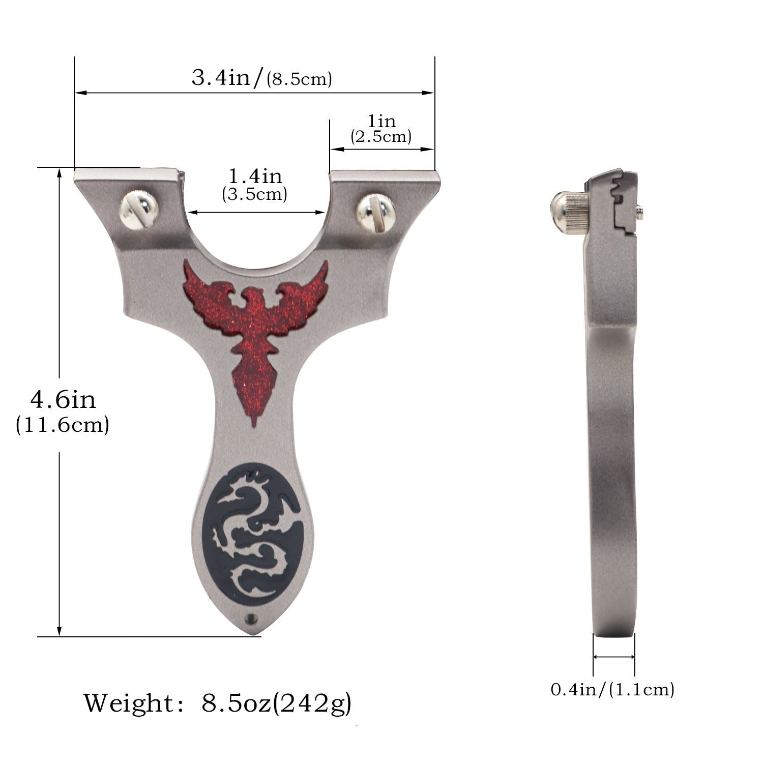 White Smoke CARLET RAPTOR Alloy Slingshot INDIAN SLINGSHOT