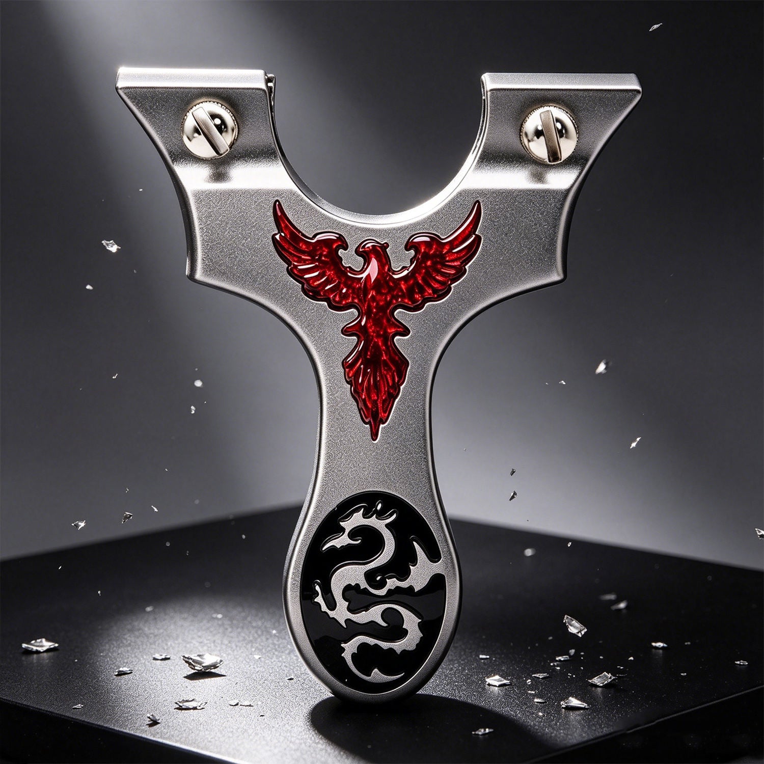 Black CARLET RAPTOR Alloy Slingshot INDIAN SLINGSHOT