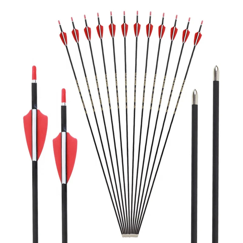 Dark Slate Gray SPG 4.2mm Pure Carbon Arrows – Slim ID Shaft for Recurve &amp; Compound (84&nbsp;cm) SPG