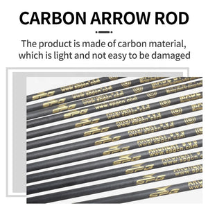 Light Gray SPG 4.2mm Pure Carbon Arrows – Slim ID Shaft for Recurve &amp; Compound (84&nbsp;cm) SPG