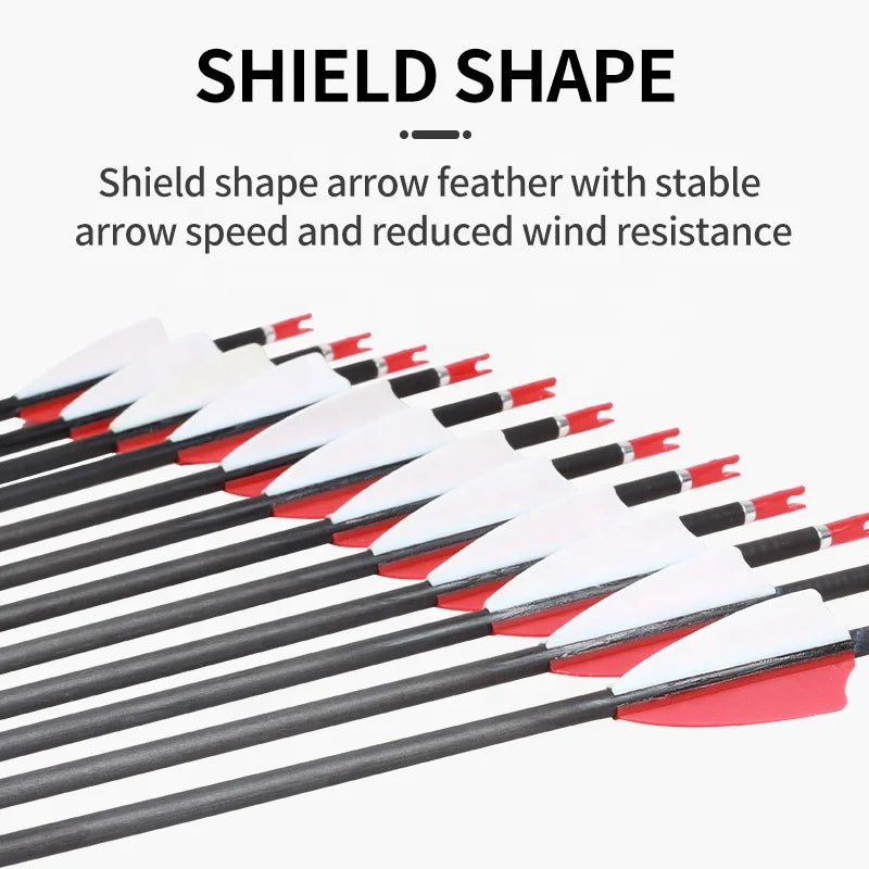 Dark Slate Gray SPG 4.2mm Pure Carbon Arrows – Slim ID Shaft for Recurve &amp; Compound (84&nbsp;cm) SPG