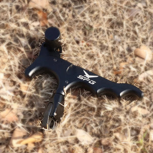 Rosy Brown SPG 4 Finger Compound Bow Release – Aluminum Alloy Thumb Release Aid for Target Archery SPG