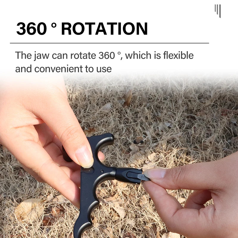 Rosy Brown SPG 4 Finger Compound Bow Release – Aluminum Alloy Thumb Release Aid for Target Archery SPG