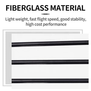 White Smoke SPG 71cm Glass Fiber Sucker Arrows – Safe Rubber Suction Cup Practice Arrows SPG
