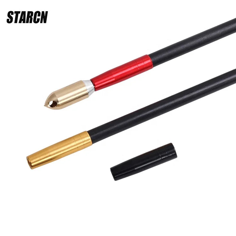 Tan SPG 8mm Aluminum Arrow Connecting Base – Lightweight Field Point Connector for Arrow Shafts (Black/Red/Gold) SPG
