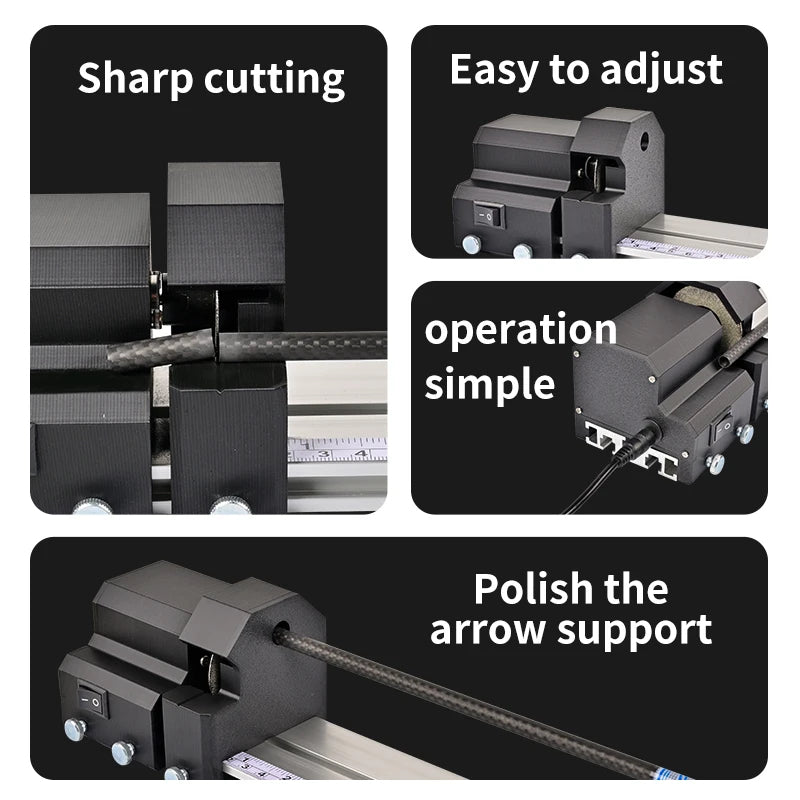 Black SPG Arrow Cutter Pro – Electric Arrow Cutting &amp; Straightness Checking Tool SPG