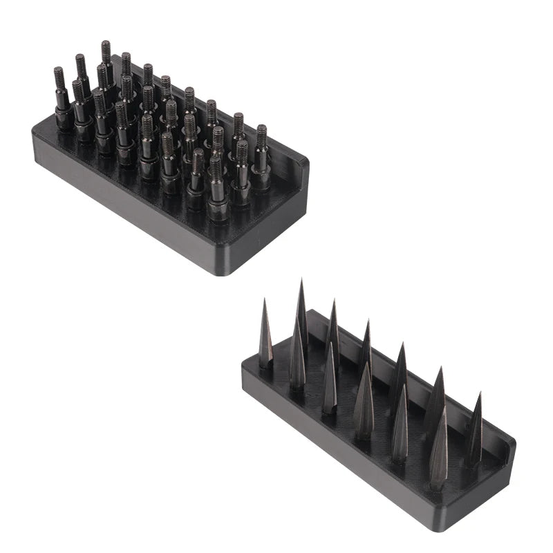 Dark Slate Gray SPG Arrow Tip Storage Rack (PETG) — 12-Slot or 24-Slot Wall/Desk Holder SPG