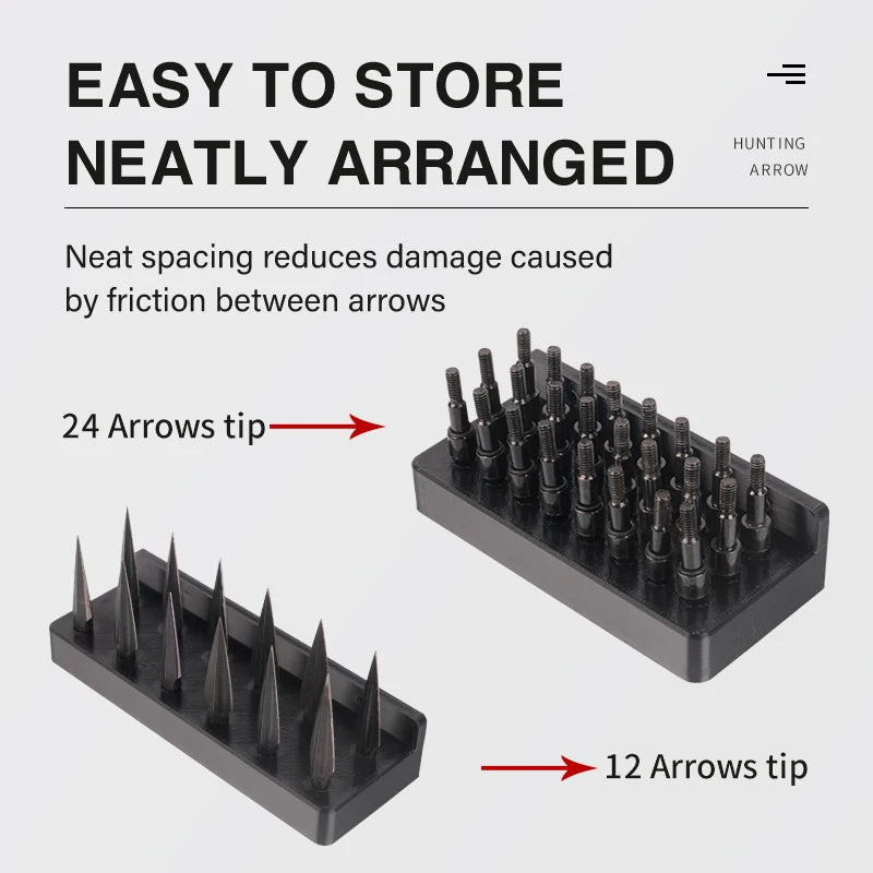 Dark Slate Gray SPG Arrow Tip Storage Rack (PETG) — 12-Slot or 24-Slot Wall/Desk Holder SPG