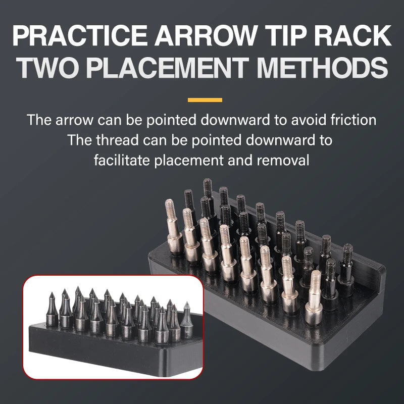 Dark Slate Gray SPG Arrow Tip Storage Rack (PETG) — 12-Slot or 24-Slot Wall/Desk Holder SPG