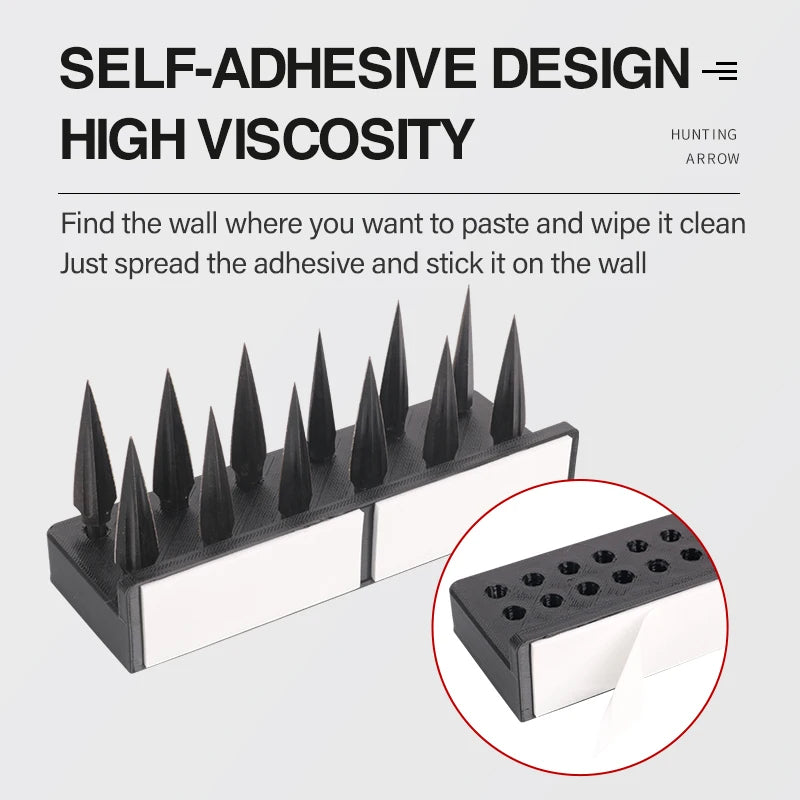 White Smoke SPG Arrow Tip Storage Rack (PETG) — 12-Slot or 24-Slot Wall/Desk Holder SPG