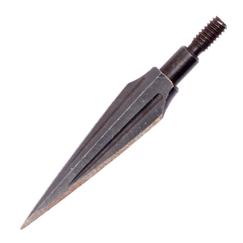 Dim Gray SPG Black Carbon Steel Broadhead – 120 Grain Screw-in Arrow Tip for Recurve &amp; Traditional Bows SPG